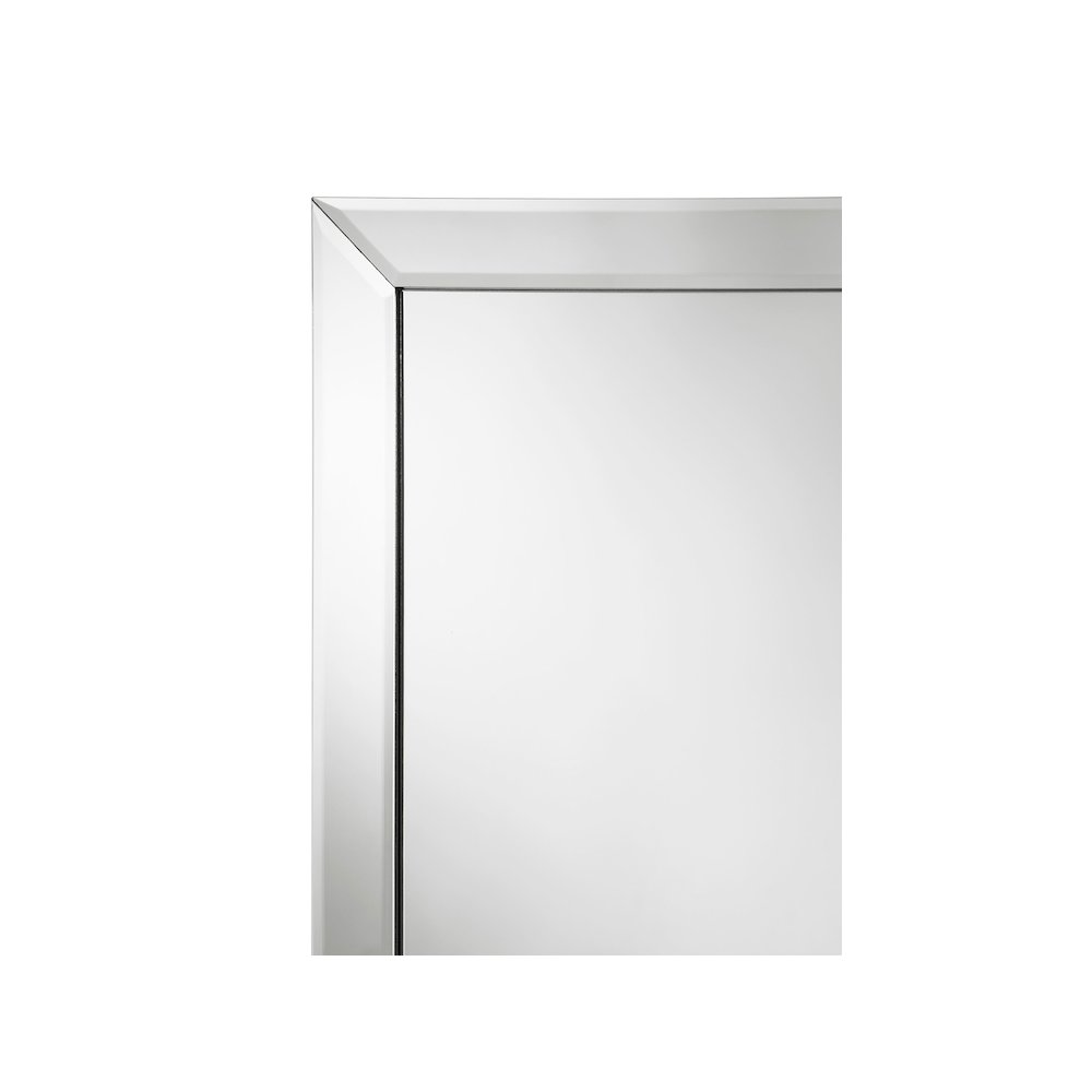 Soline 22 x 61 Inch Framed Standing Floor Mirror Silver. Picture 7