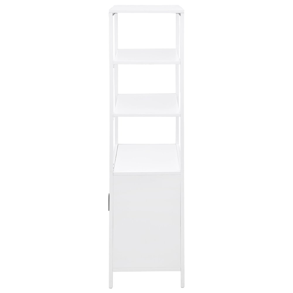 Amherst 3-shelf Radio Weave Cane Metal Accent Cabinet White. Picture 6