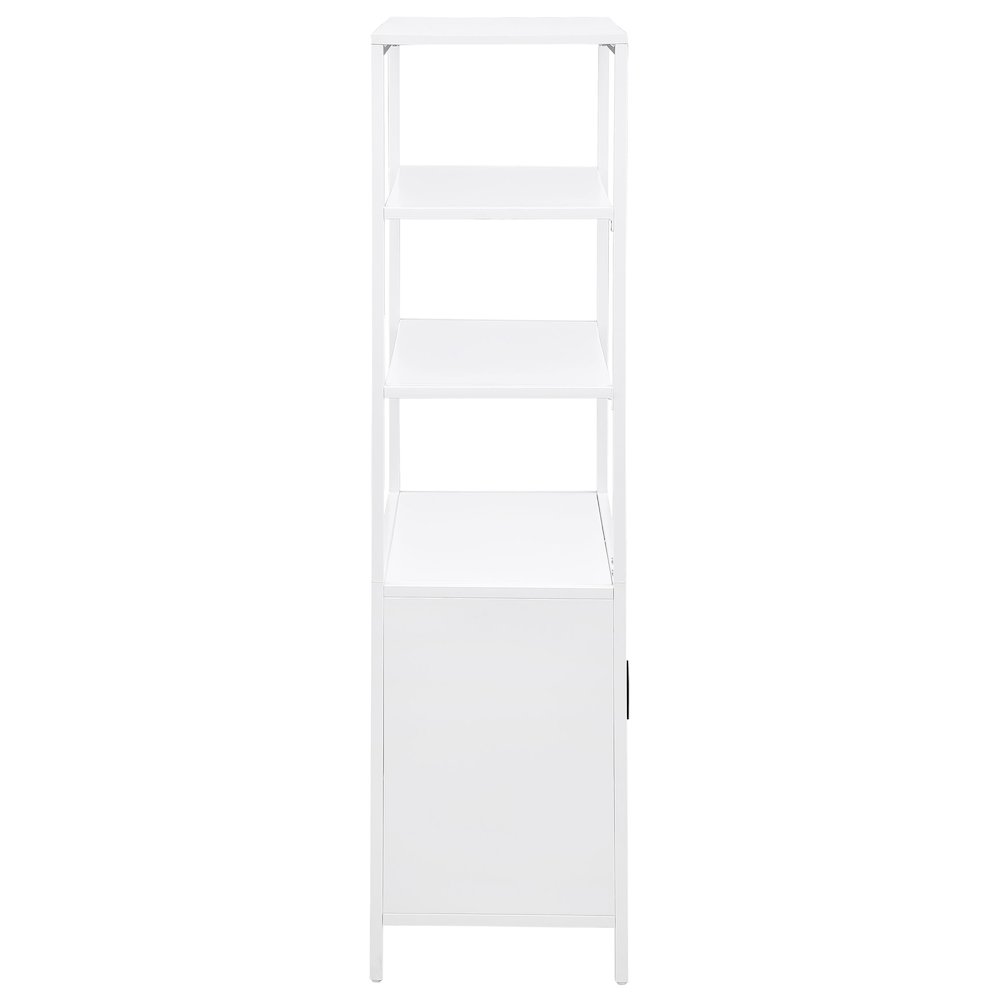 Amherst 3-shelf Radio Weave Cane Metal Accent Cabinet White. Picture 9