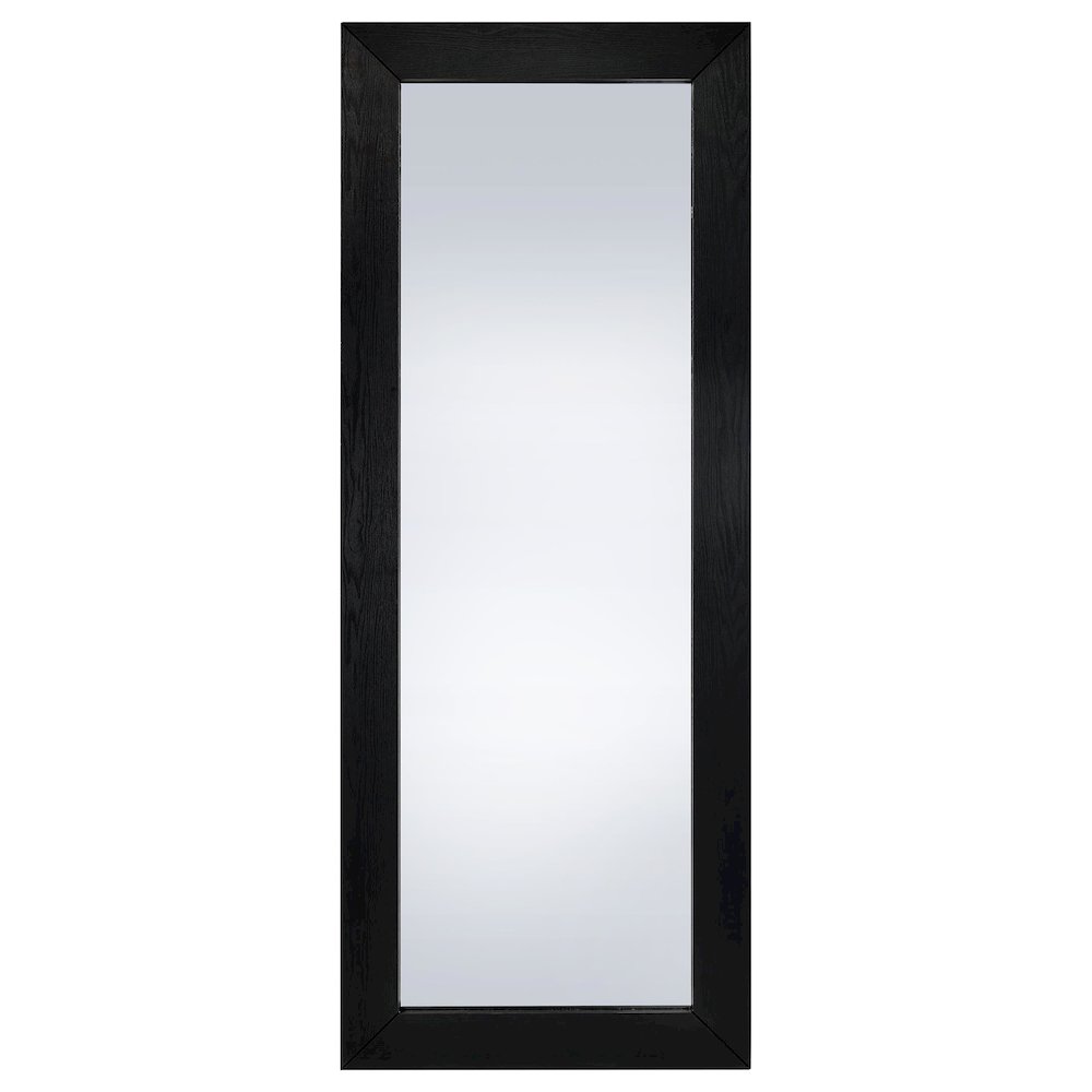 Cadence Tempered Glass Full Length Standing Mirror Black Oak. Picture 3