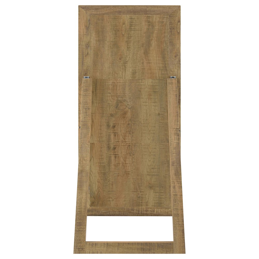 Cadence Tempered Glass Full Length Standing Mirror Mango. Picture 4
