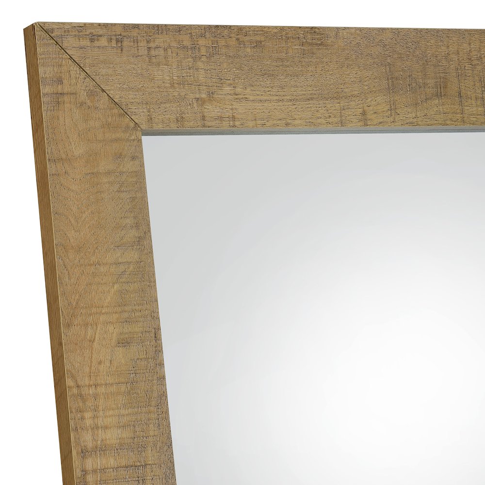 Cadence Tempered Glass Full Length Standing Mirror Mango. Picture 5