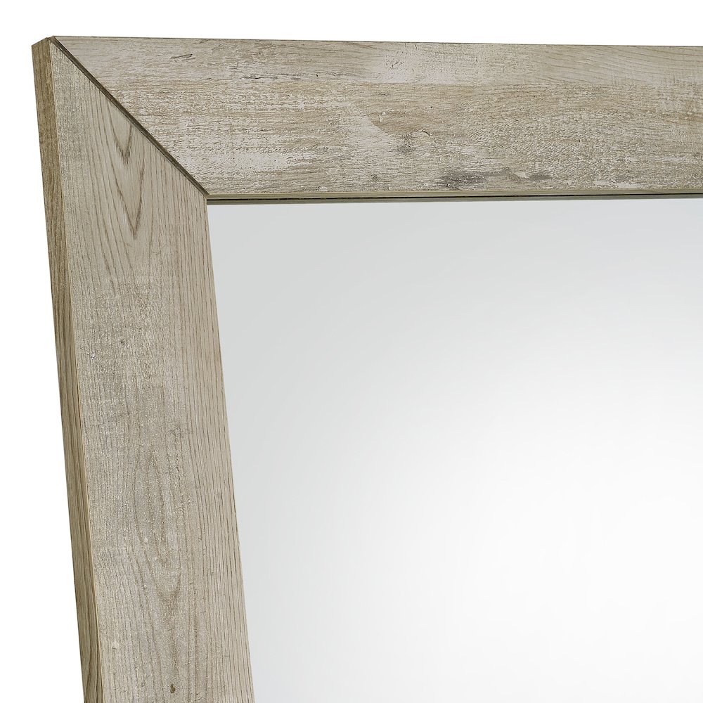 Cadence Tempered Glass Full Length Mirror Grey Washed Oak. Picture 5