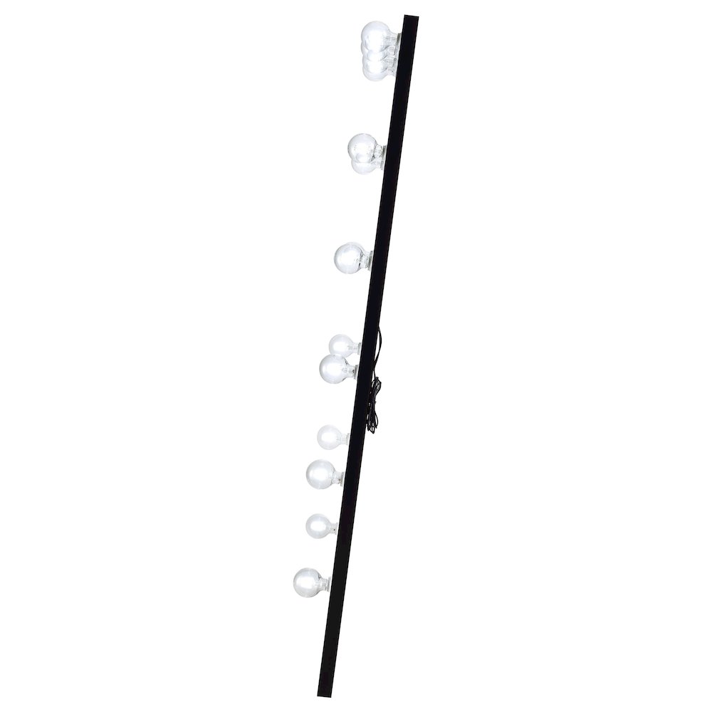 Zayan 32 x 71 Inch Floor Mirror LED Lighting Black Gloss. Picture 7