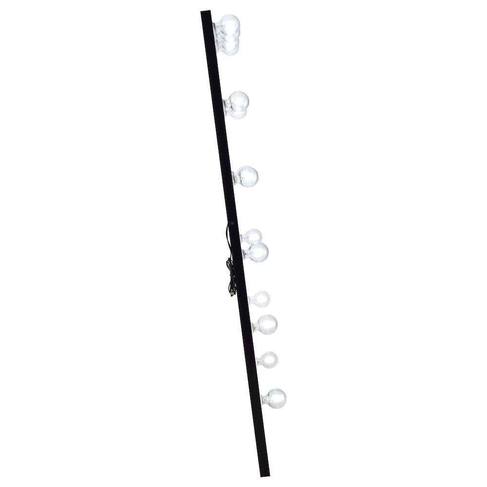 Zayan 32 x 71 Inch Floor Mirror LED Lighting Black Gloss. Picture 11