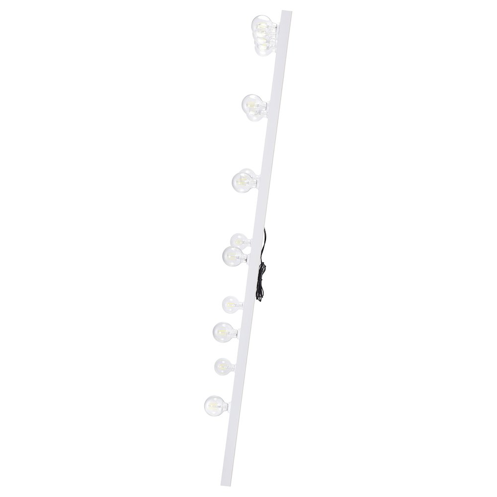 Zayan 32 x 71 Inch Floor Mirror LED Lighting White Gloss. Picture 6