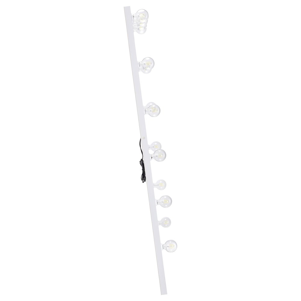 Zayan 32 x 71 Inch Floor Mirror LED Lighting White Gloss. Picture 10