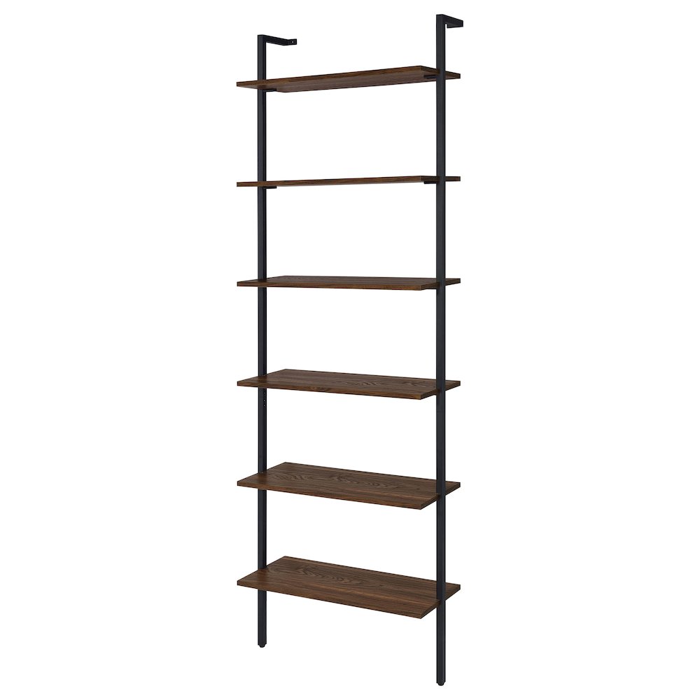 Owens 96-inch 6-shelf Wall Bookshelf Walnut. Picture 4