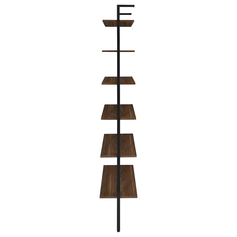 Owens 96-inch 6-shelf Wall Bookshelf Walnut. Picture 5