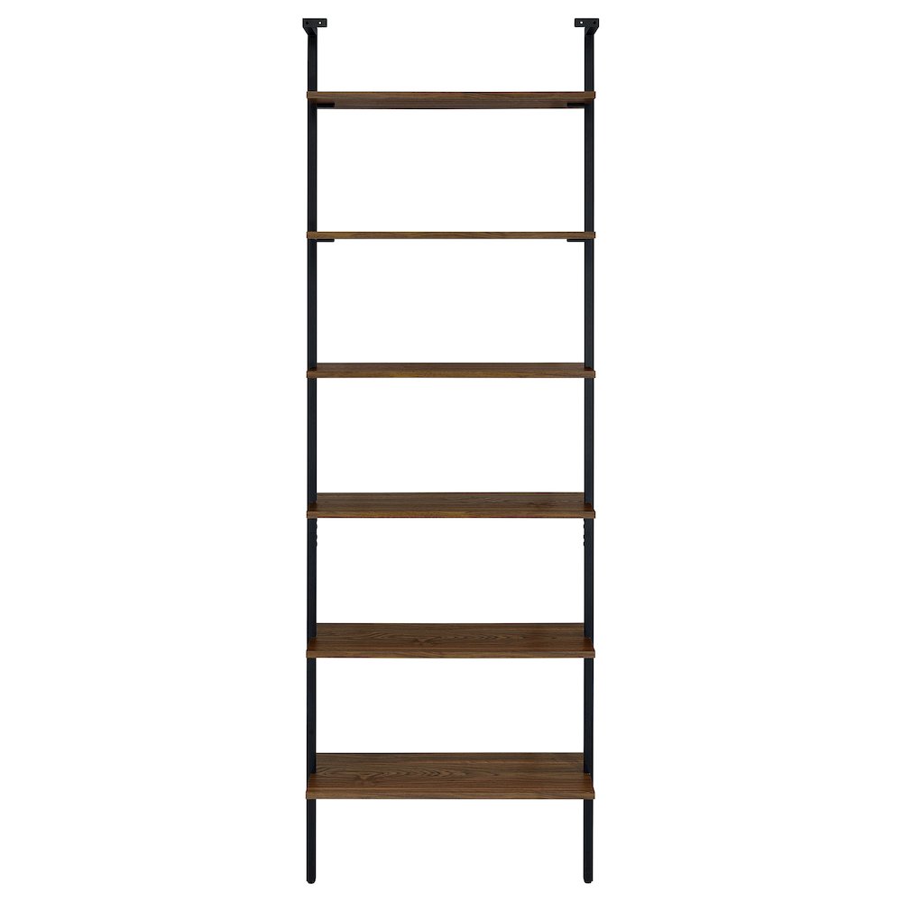 Owens 96-inch 6-shelf Wall Bookshelf Walnut. Picture 7
