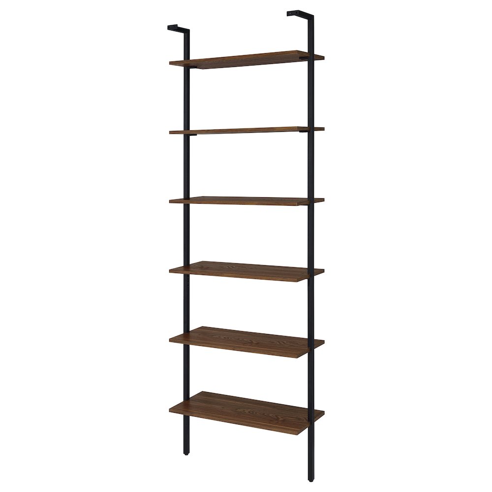 Owens 96-inch 6-shelf Wall Bookshelf Walnut. Picture 8
