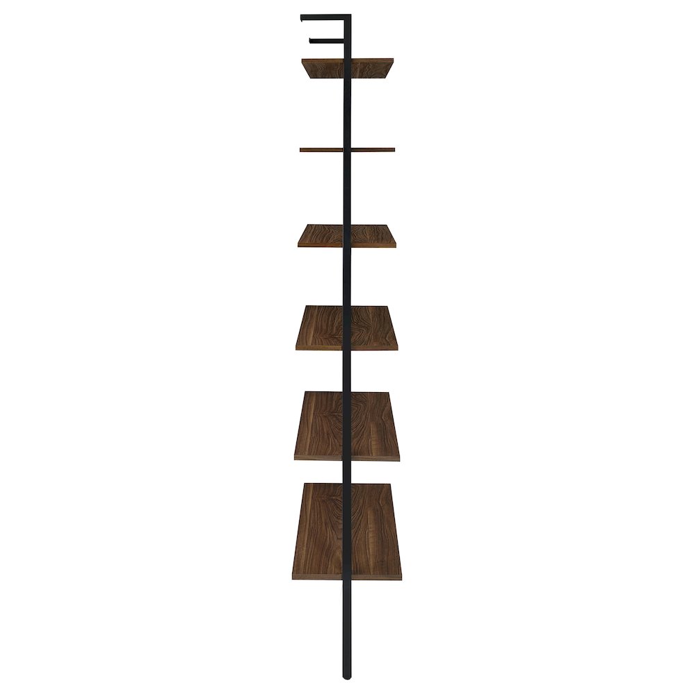 Owens 96-inch 6-shelf Wall Bookshelf Walnut. Picture 9