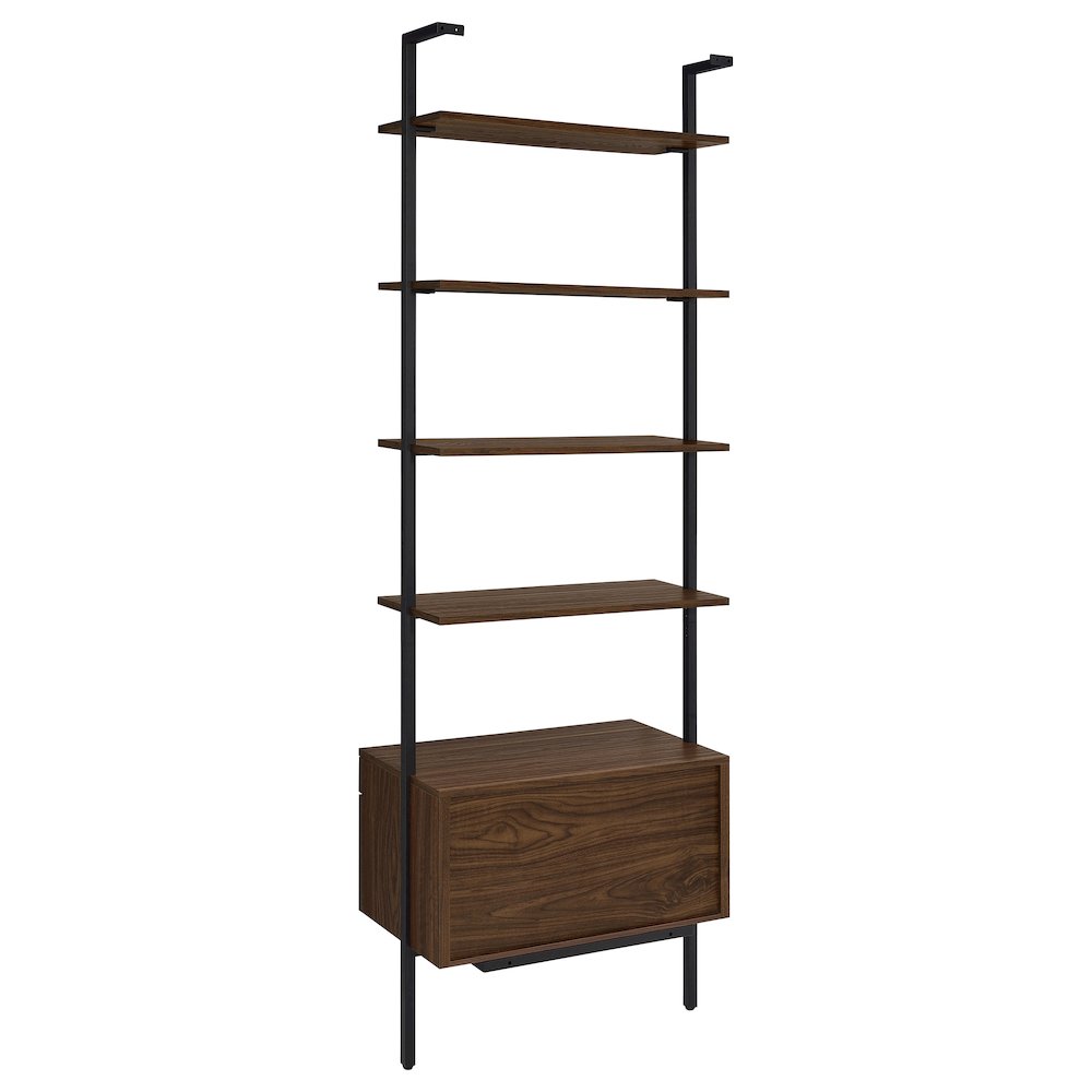 Owens 3-piece 96-inch Wall Mounted Bookshelf Set Walnut. Picture 8