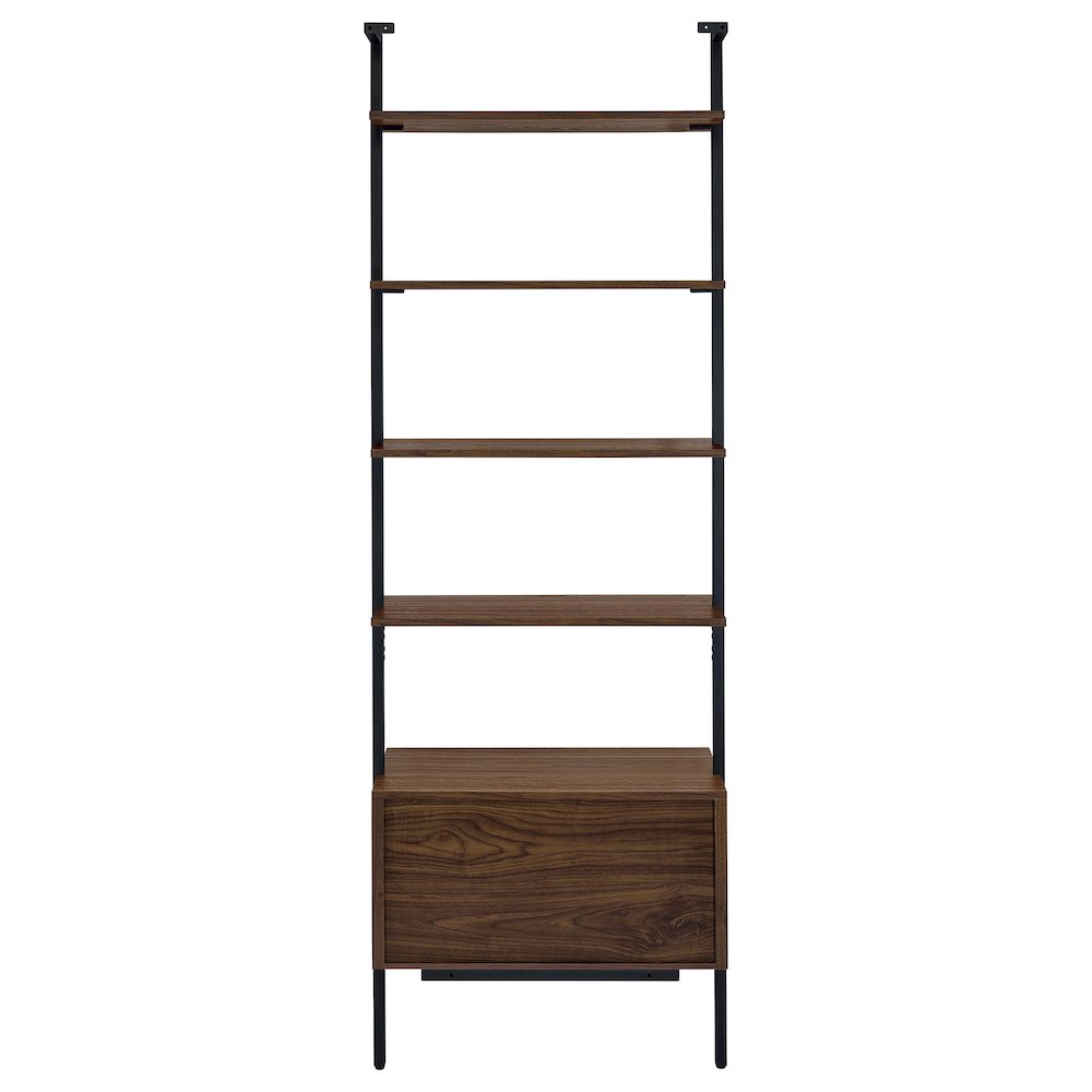 Owens 3-piece 96-inch Wall Mounted Bookshelf Set Walnut. Picture 9