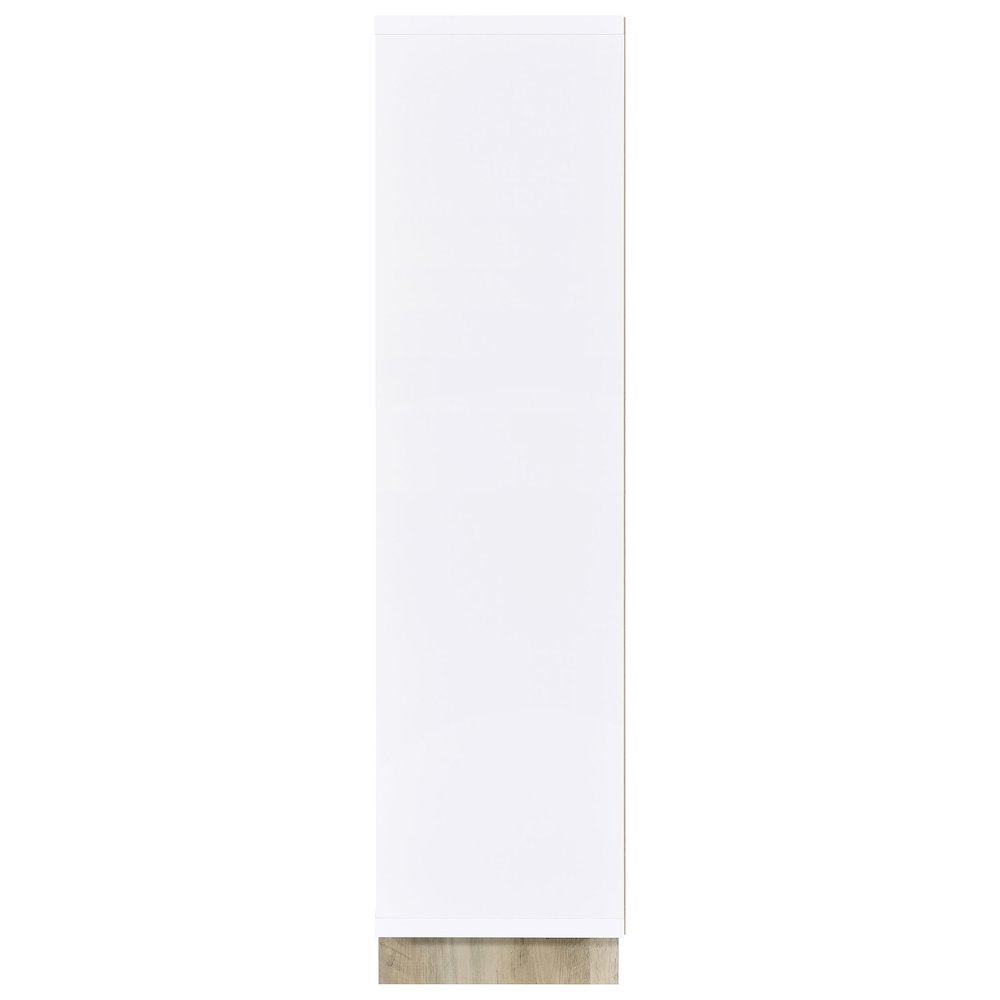 Dalton 65-inch 6-shelf Bookcase White and Distressed Pine. Picture 4