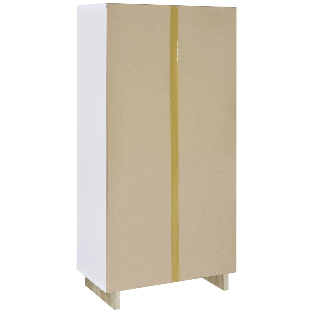 Dalton 65-inch 6-shelf Bookcase White and Distressed Pine. Picture 5
