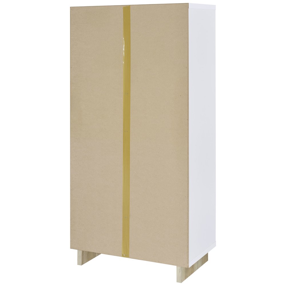Dalton 65-inch 6-shelf Bookcase White and Distressed Pine. Picture 7