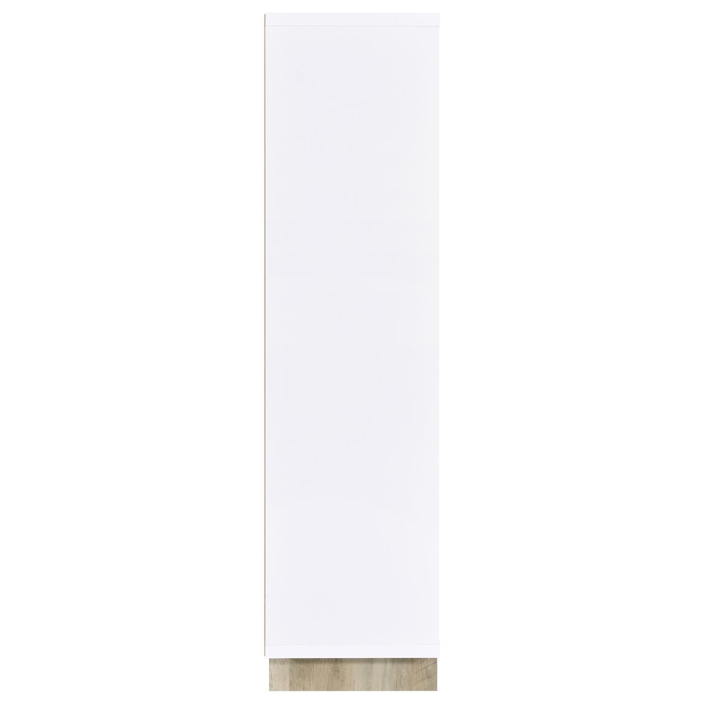 Dalton 65-inch 6-shelf Bookcase White and Distressed Pine. Picture 8