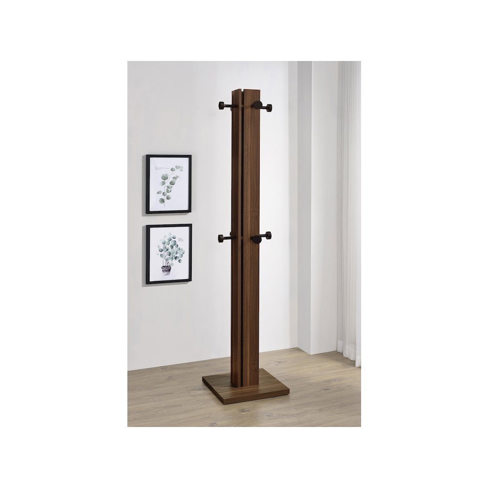 Rikkie Walnut Coat Rack Walnut. Picture 5