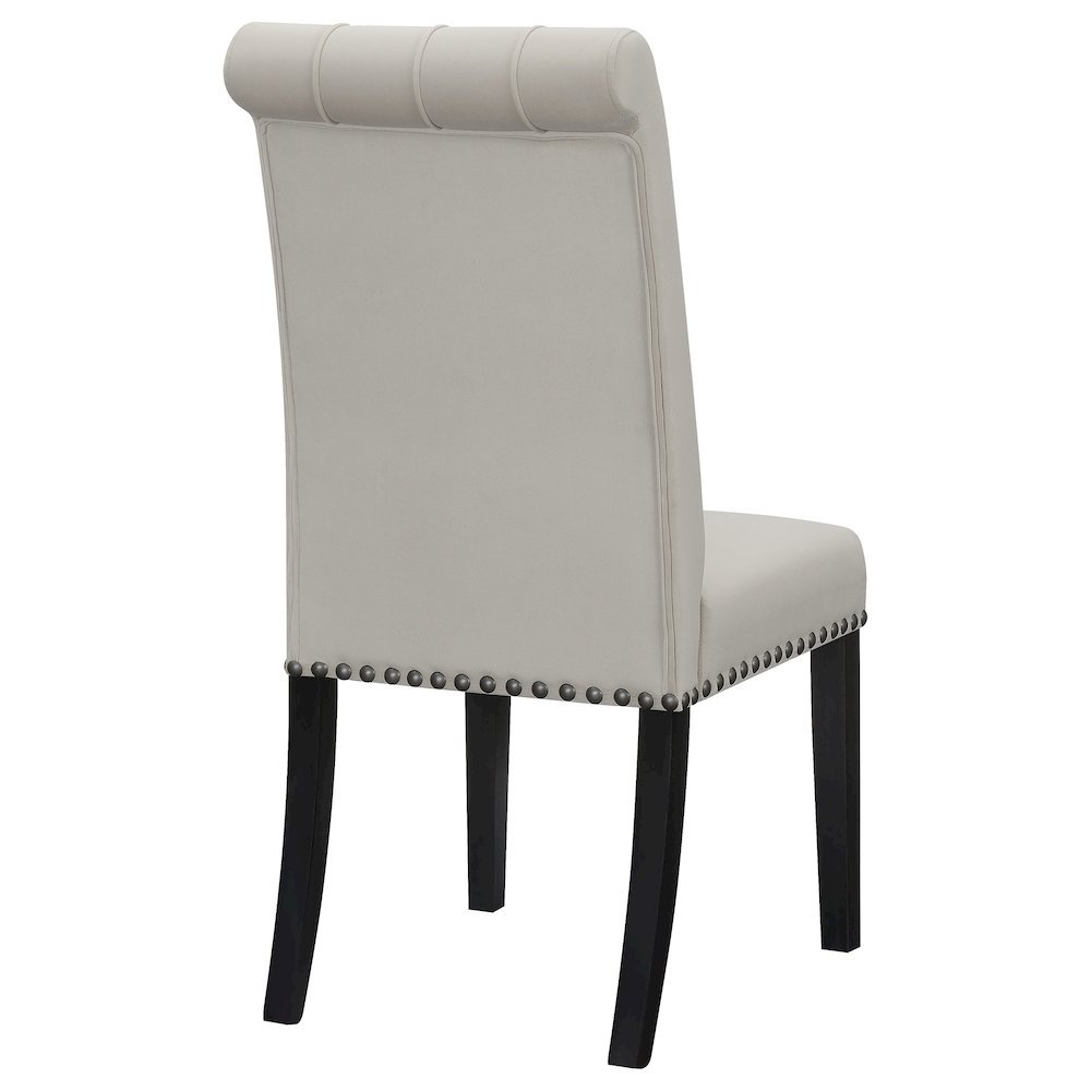 Elegant Upholstered Dining Chairs – High Back Armless Chair Set of 2. Picture 10