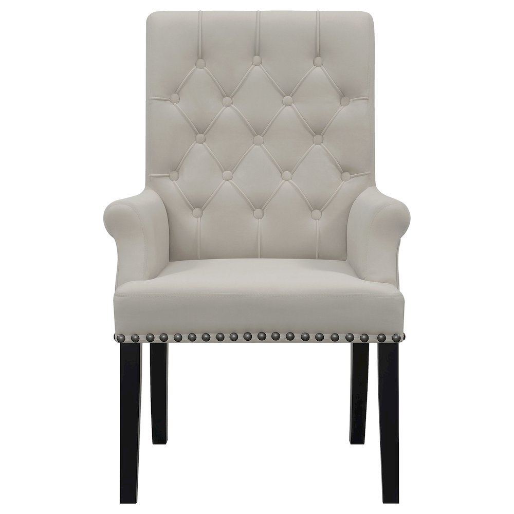 Elegant Upholstered Dining Chair – Parson Chair with Tufted Design. Picture 4