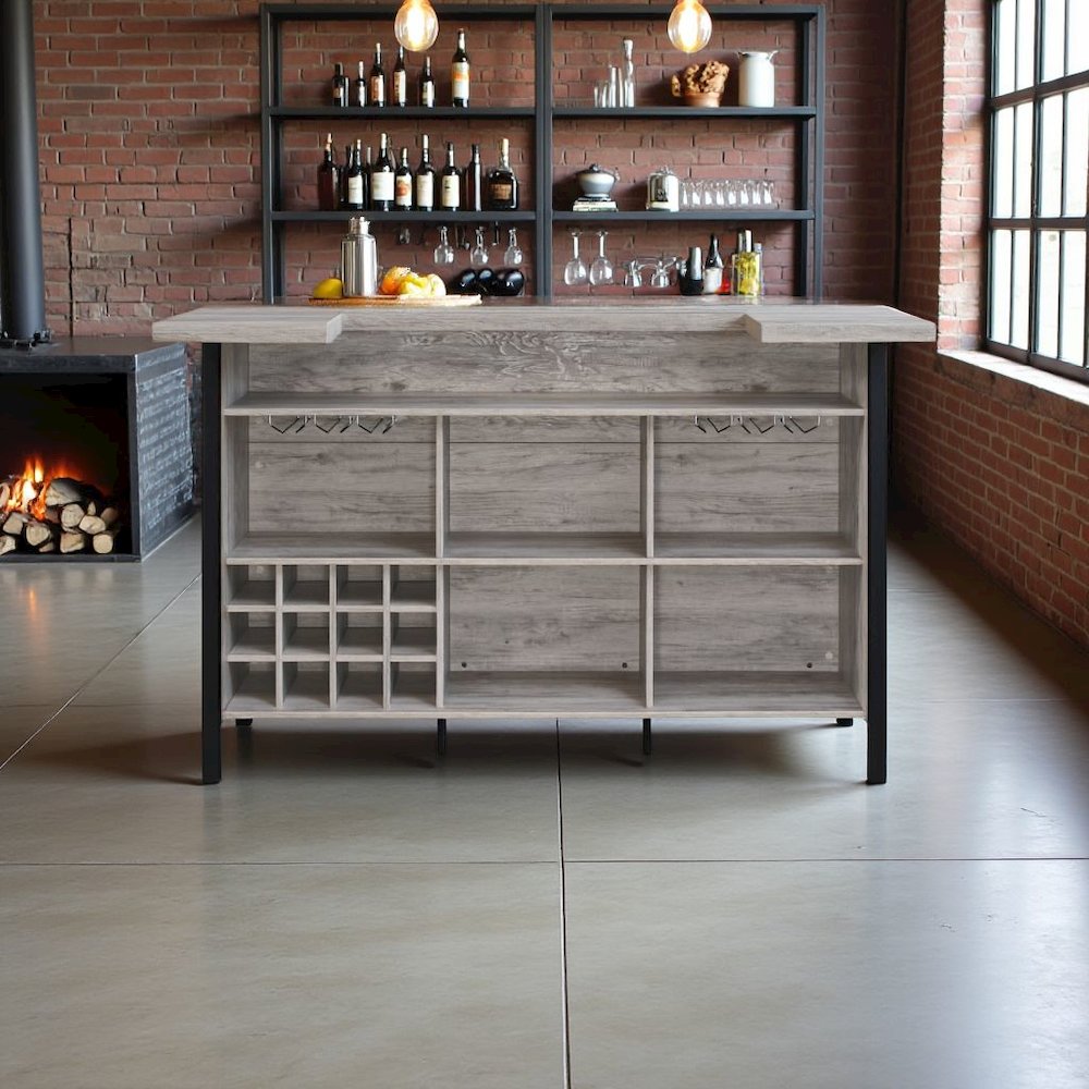 Elegant Wine Cabinet – Freestanding Kitchen Bar with Glass Storage. Picture 3