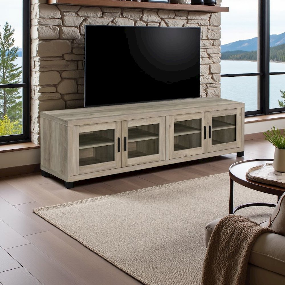 Long TV Stand – Large TV Table for Living Room with Storage Cabinets. Picture 3
