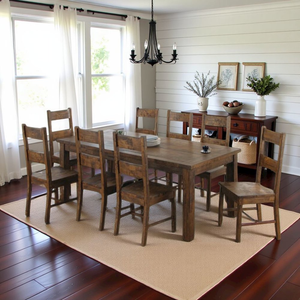 Solid Wood Dining Table – Large Rectangular Kitchen Table for Dining. Picture 2