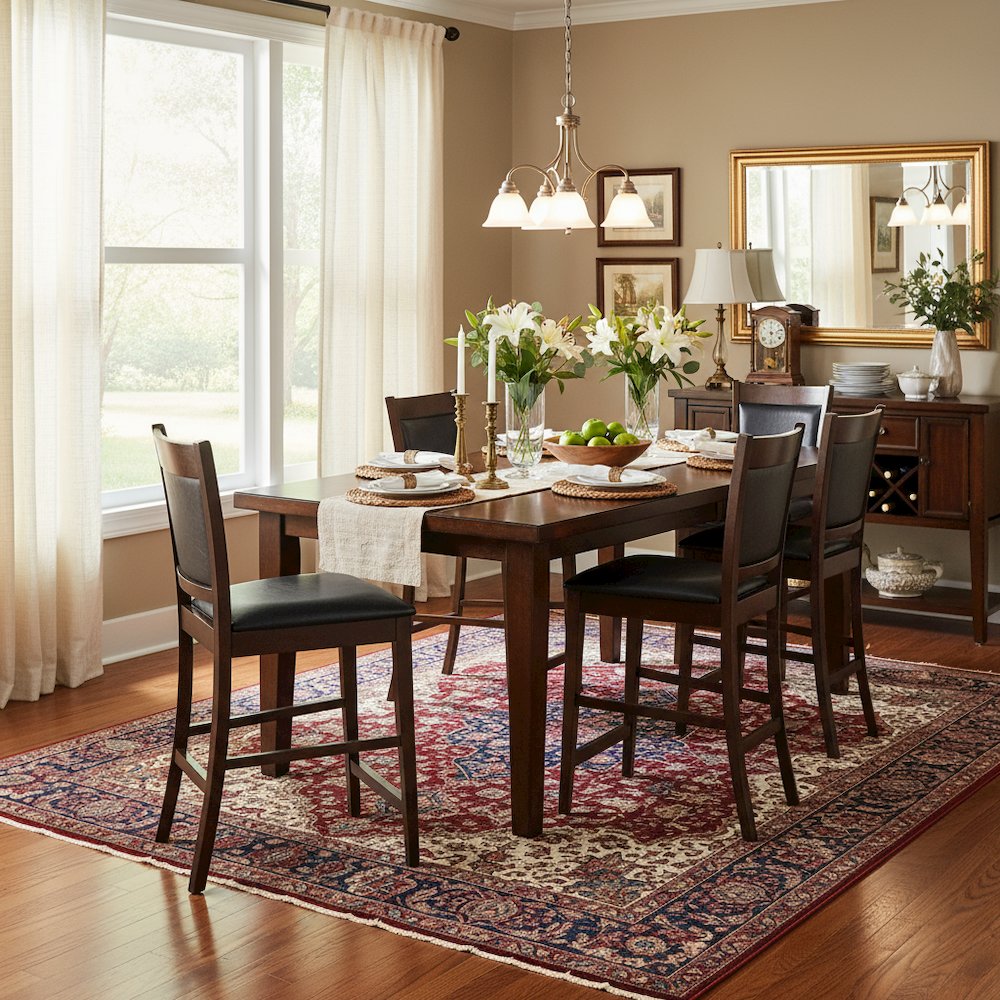 Brown Upholstered Stool Counter Chairs Counter Stools Set of 2. Picture 2