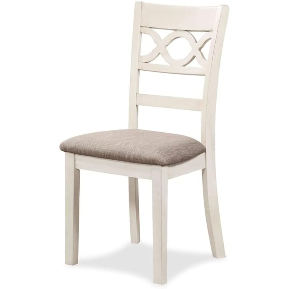 Cori 5-Piece Solid Wood Dining Set in Beige/Brown. Picture 4