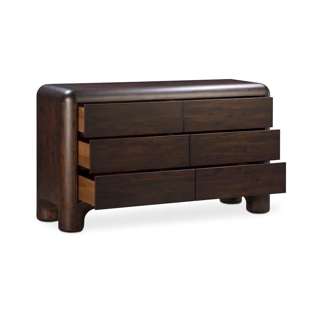 Rowan 6 Drawer Dresser Dark Brown. Picture 6