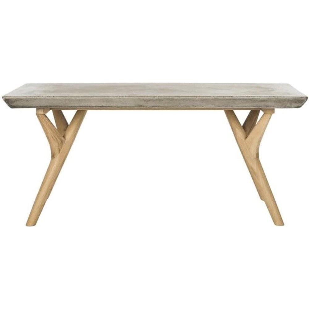Pacey Indoor/Outdoor Modern Concrete 16.54-Inch H Coffee Table. Picture 2