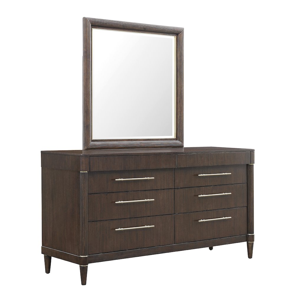 Asher Park 8 Drawer Dresser, Piano Brown Finish. Picture 7