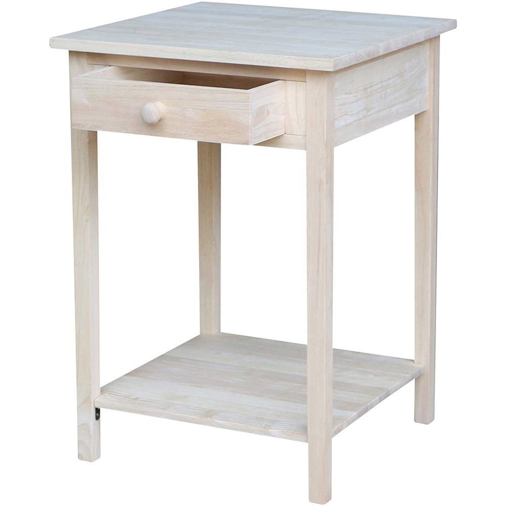Hampton Bedside Table, Unfinished. Picture 2