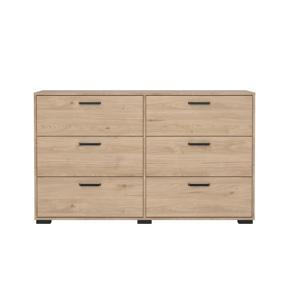 Sofia 6 Drawer Double Dresser, Jackson Hickory. Picture 1