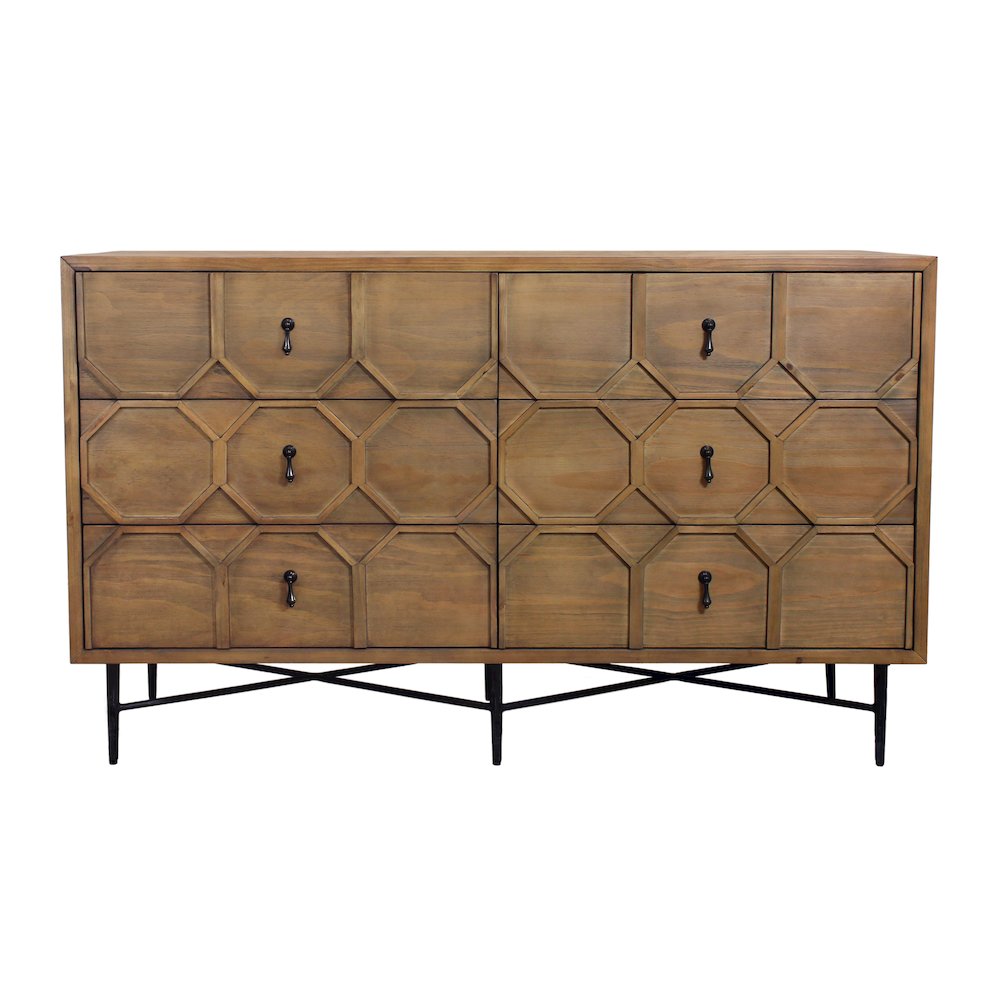 Samara 6-Drawer Chest - Natural. Picture 1
