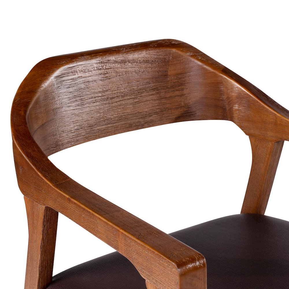 Rasmus Dining Arm Chair - Chestnut Wire-Brush Finish. Picture 6