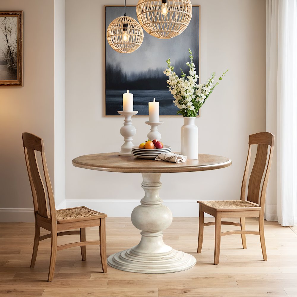 46" Round Pedestal Dining Table. Picture 3