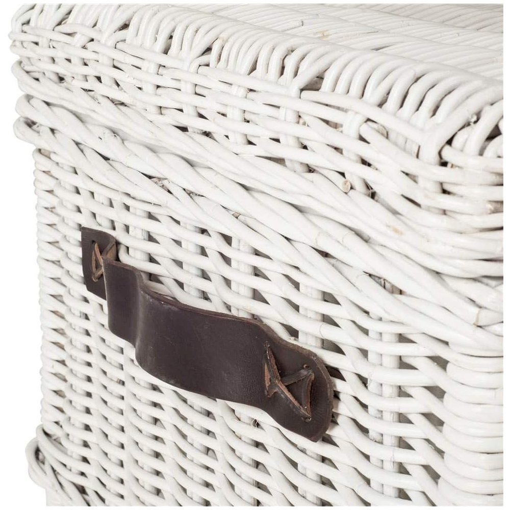 Home Collection Navarro White Rattan Coffee Table. Picture 4