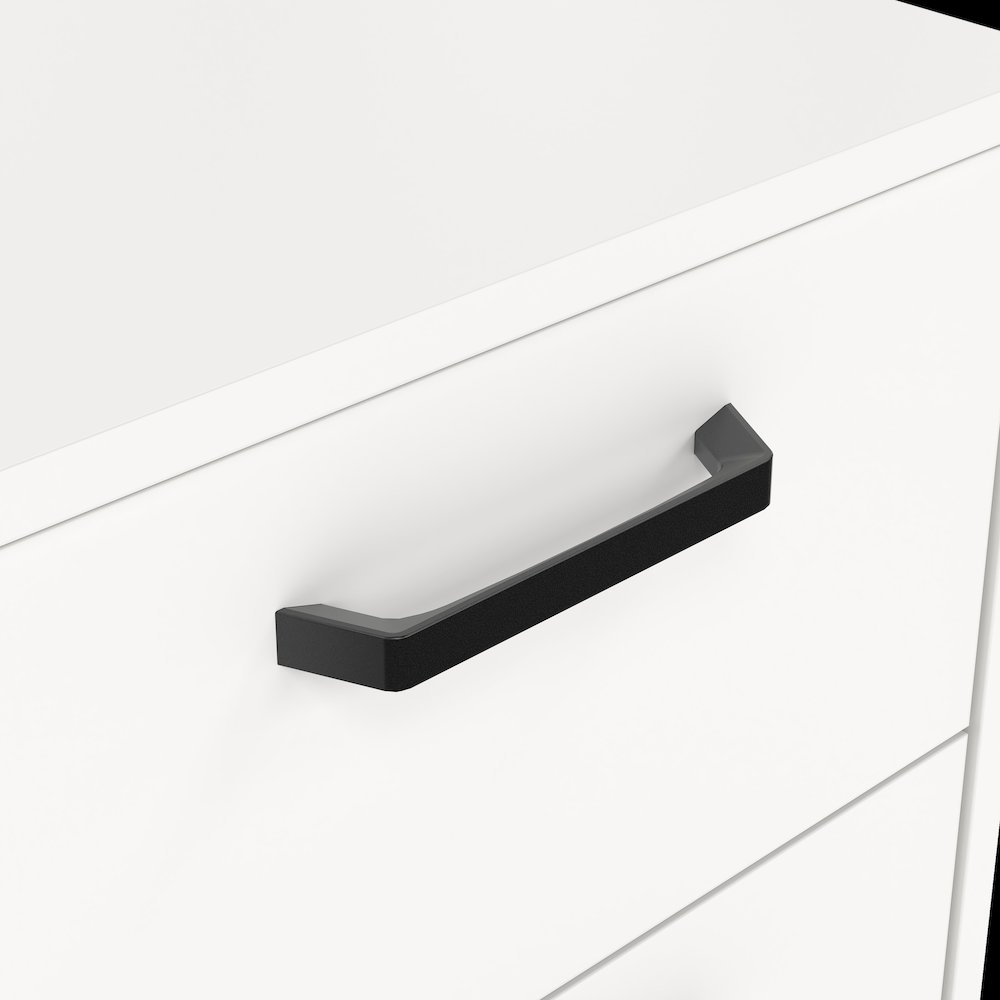 Sofia 2 Drawer Nightstand - Set of 2, White. Picture 6