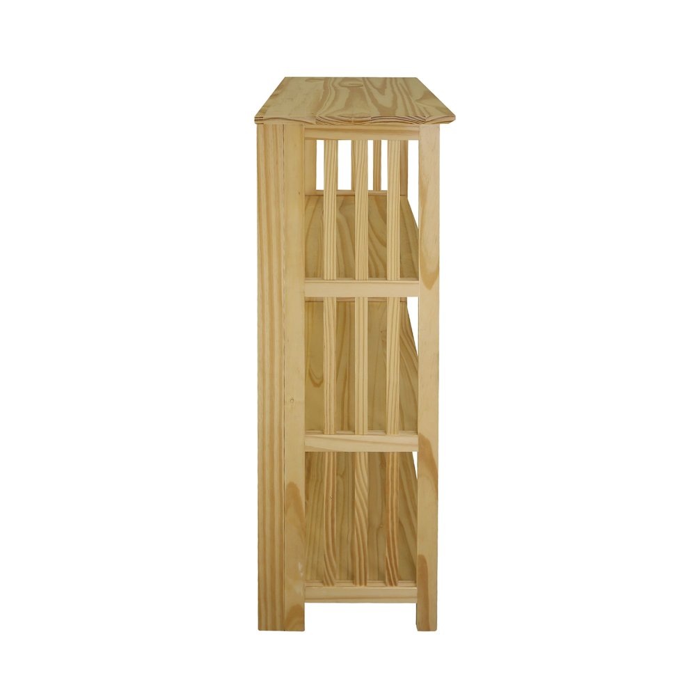 Soho Manhattan 4-Shelf Folding Bookcase 26" Wide - Natural. Picture 4