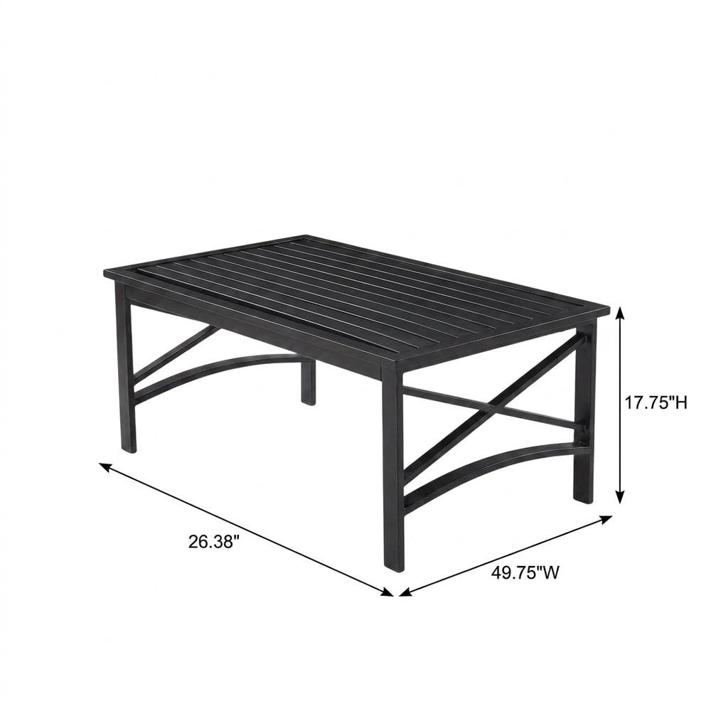 Mist Oil Rubbed Bronze Outdoor Chat Set with Loveseat and Coffee Table. Picture 7