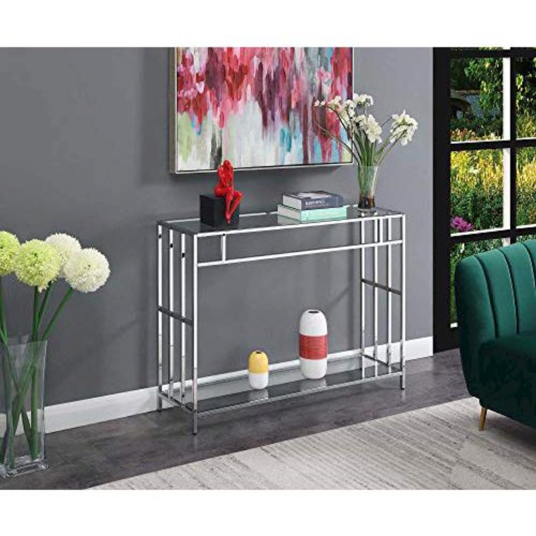 Mission Glass Console Table. Picture 2
