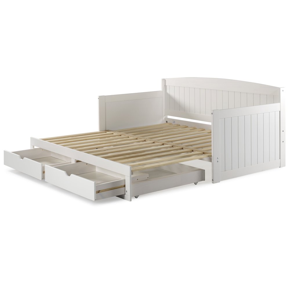 Harmony Daybed with King Conversion, White. Picture 1