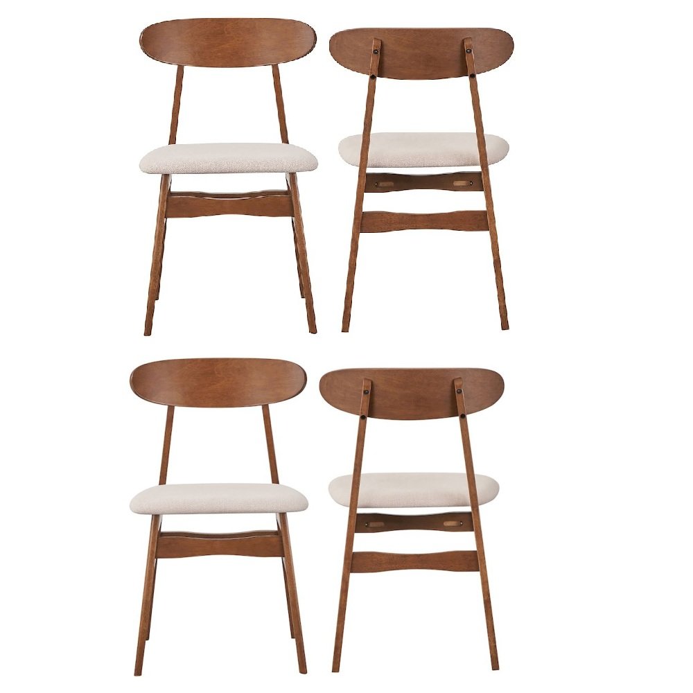 Morocco Wood Dining Chairs (Set of 4), Natural. Picture 1