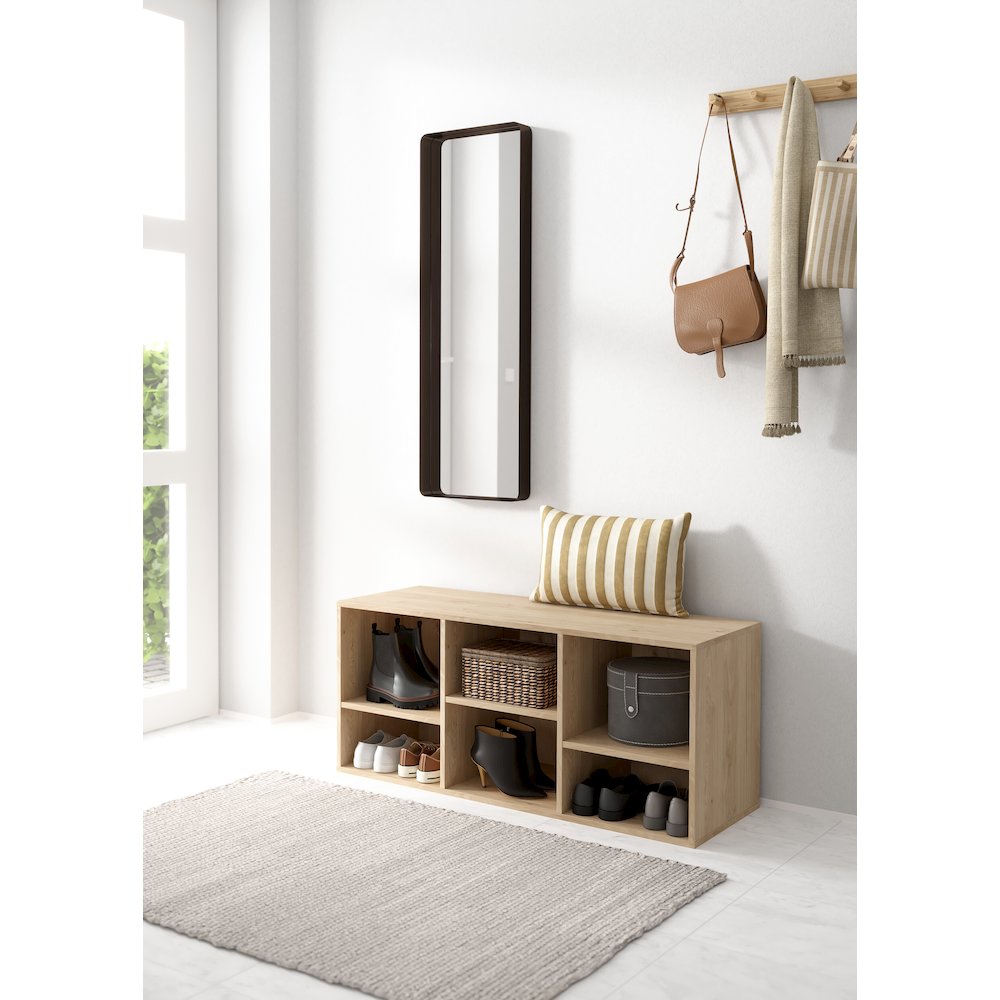 Hyper 6 Cubby Bench, Jackson Hickory. Picture 2