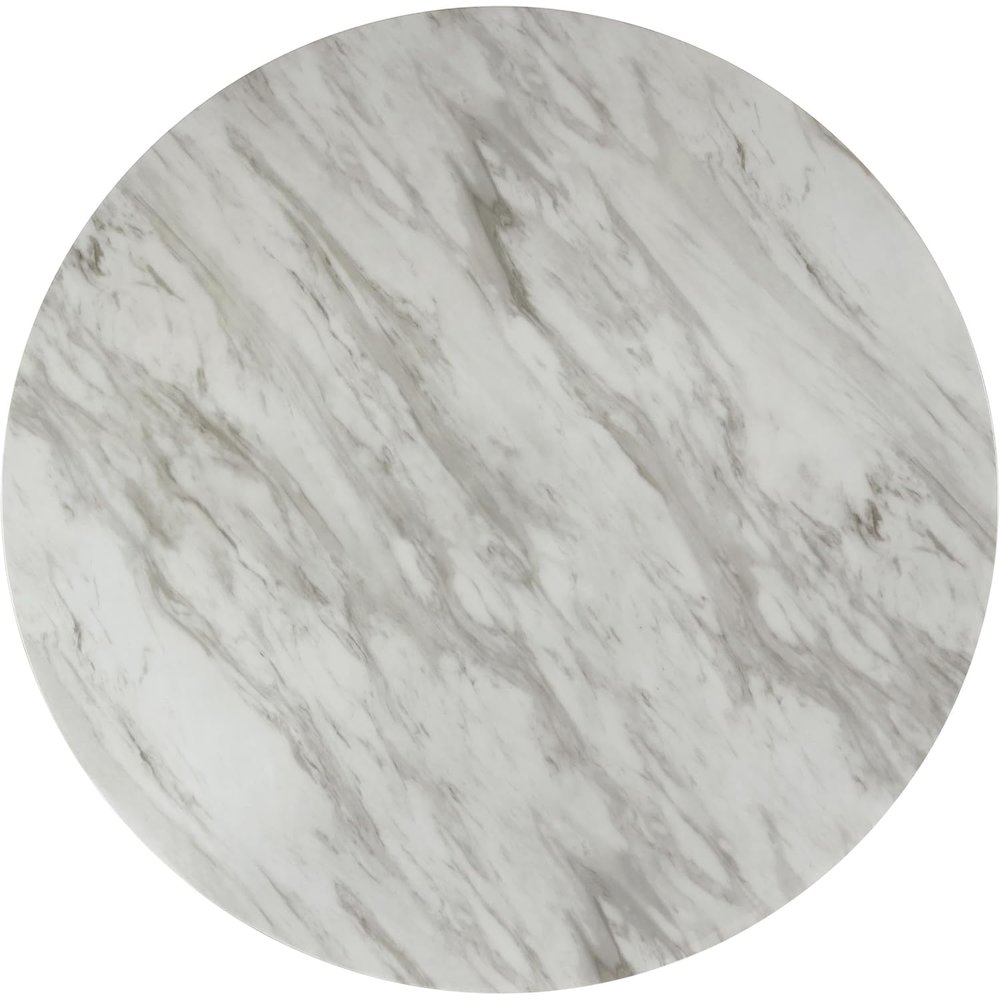 Celeste 5-Pc Faux Marble Round Dining Set  4 Chair-Gray. Picture 6