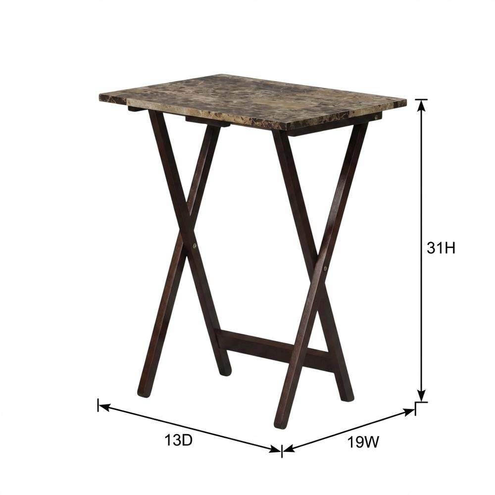 Brown, Tray Table, Removable Tray Top, Quality Build. Picture 7