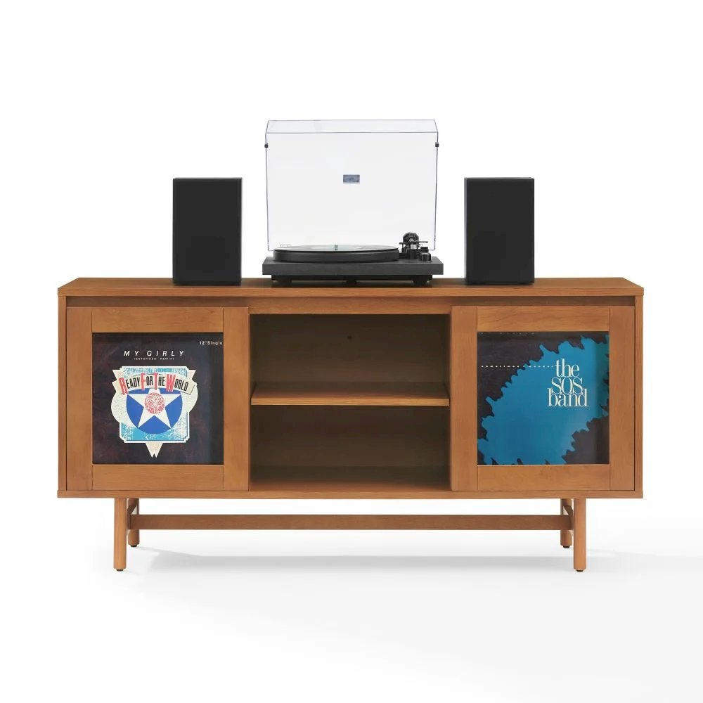 Dempsey Record Player Cabinet With Vinyl Storage. Picture 6