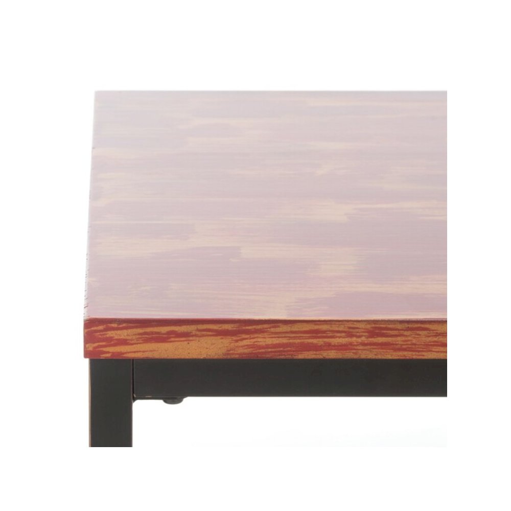 Alec Coffee Table, Distressed Maroon. Picture 4